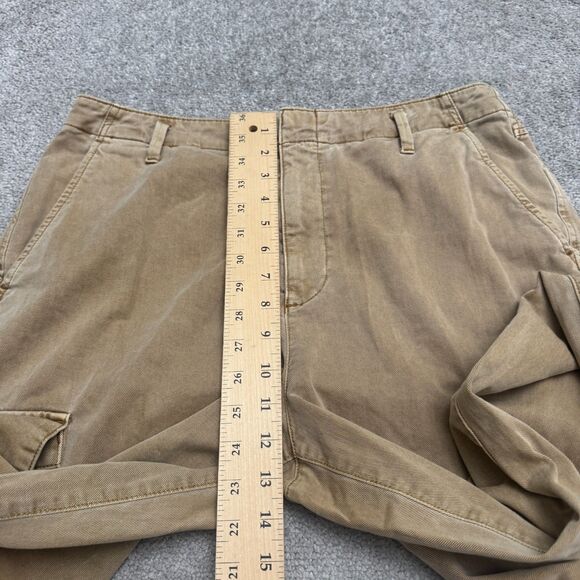 GAP Khaki Cargo Mojave Wide Leg Pants Womens 12 Brown High Rise Garment Dyed - Picture 12 of 16